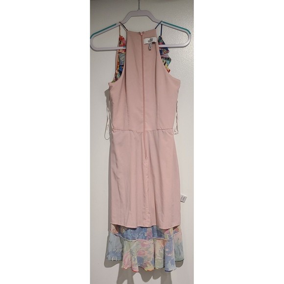 Badgley Mischka Belle Womens Ruffled Sleeveless Dress Multicolor Floral Size 2 - Picture 5 of 8